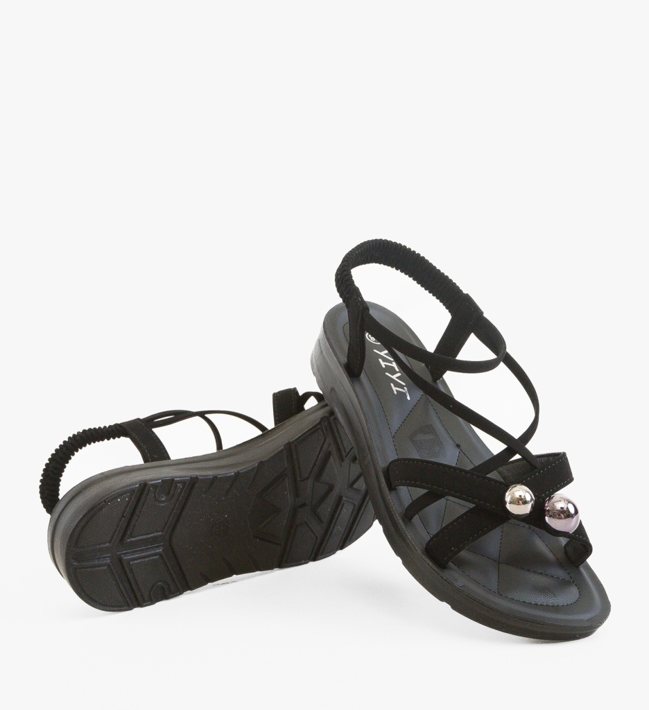 Sandale Dama Celest Negre | Eleganță și Confort - imagine 4
