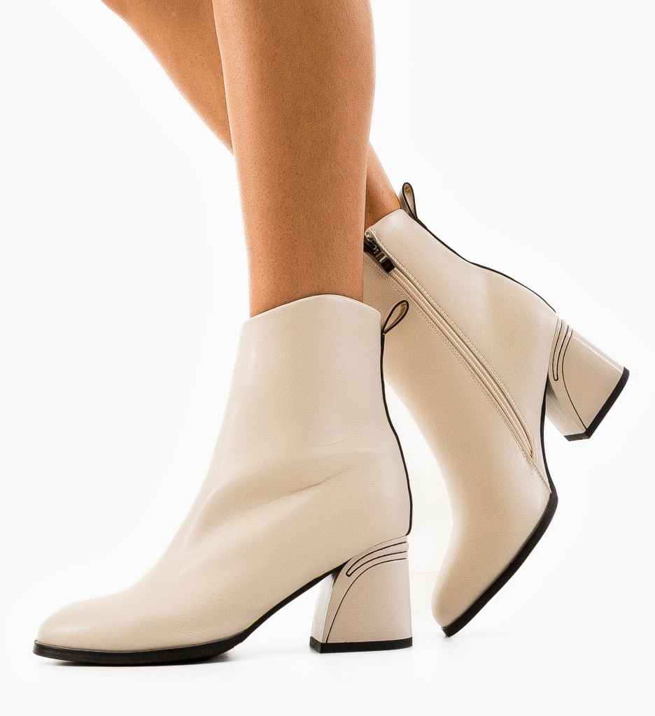 Botine Dama Kara Bej | Stil și Confort Zilnic