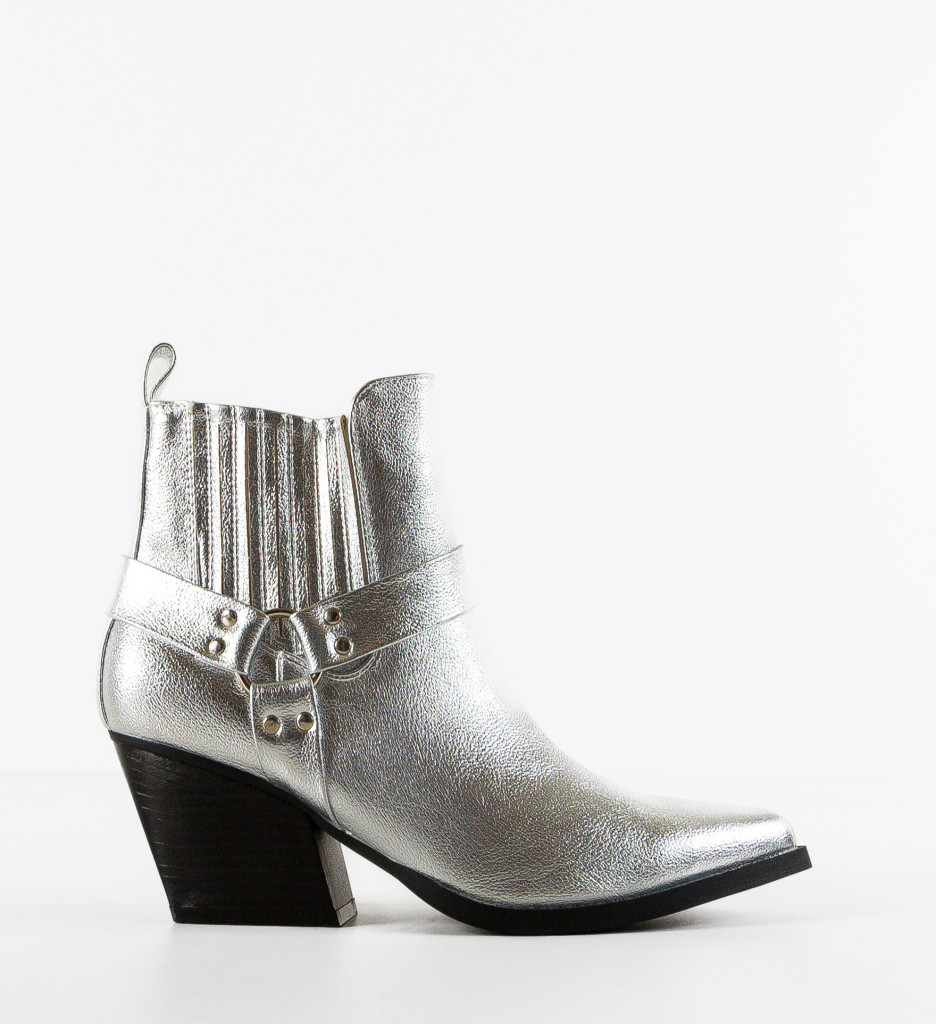 Botine Dama Gvori Argintii - Eleganță Maximă - imagine 4