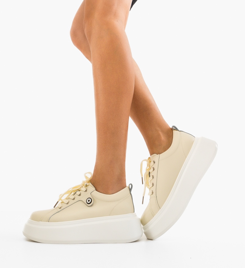 Pantofi Casual Nuandre Bej - Confort și Stil - imagine 3