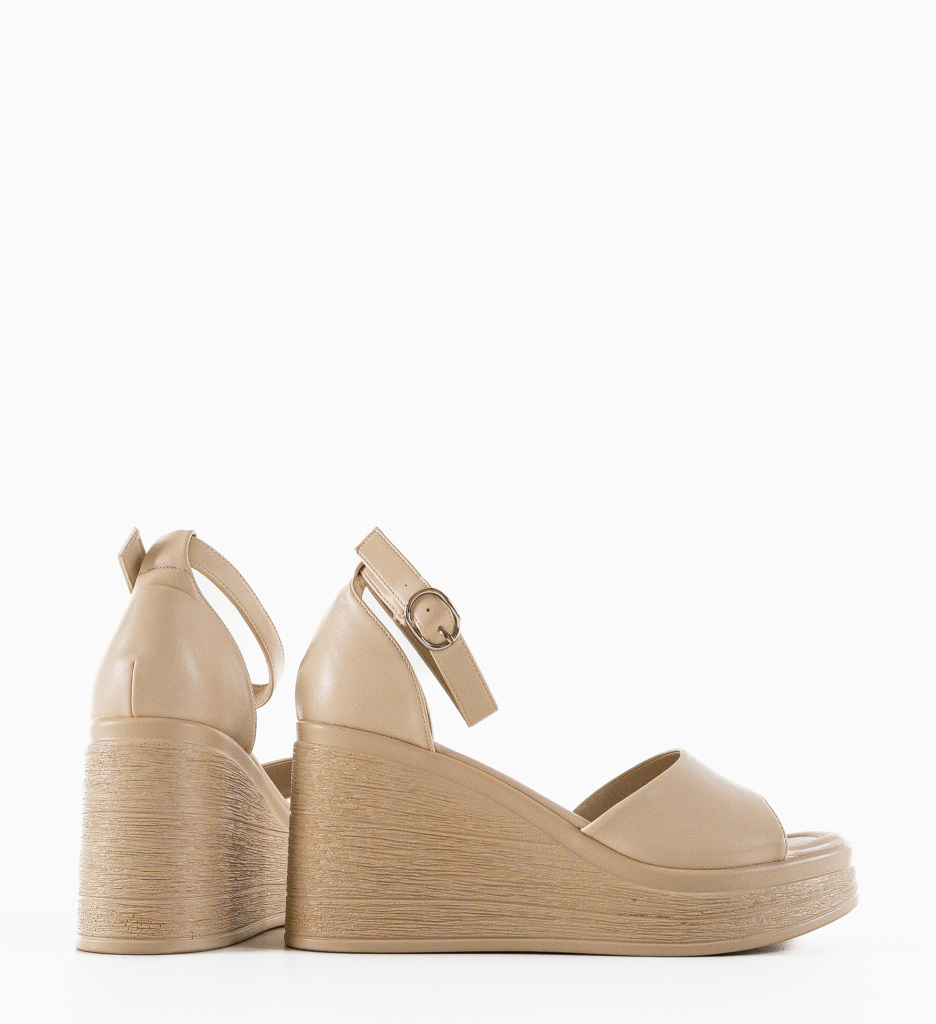 Sandale Platforme Dama Bej - Stil si Confort - imagine 7