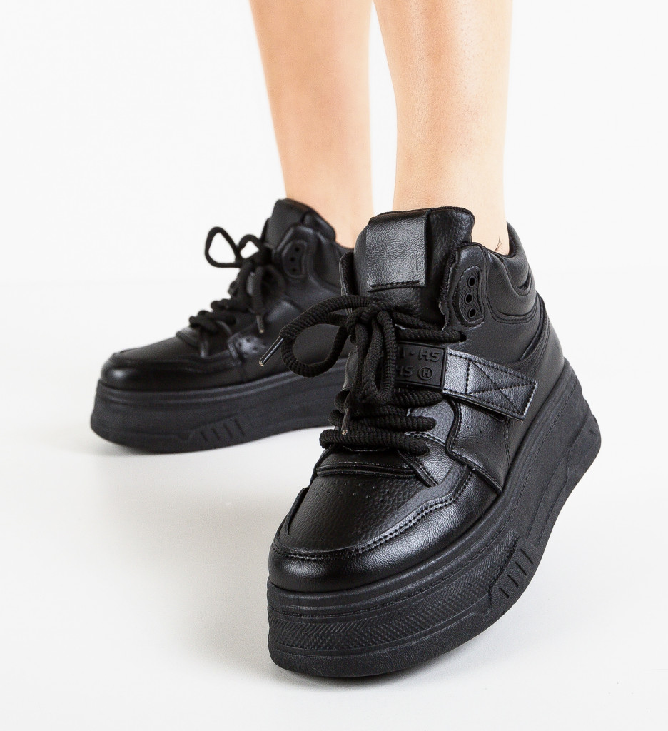Pantofi Casual Minga Negri | Confort Stilat - imagine 4