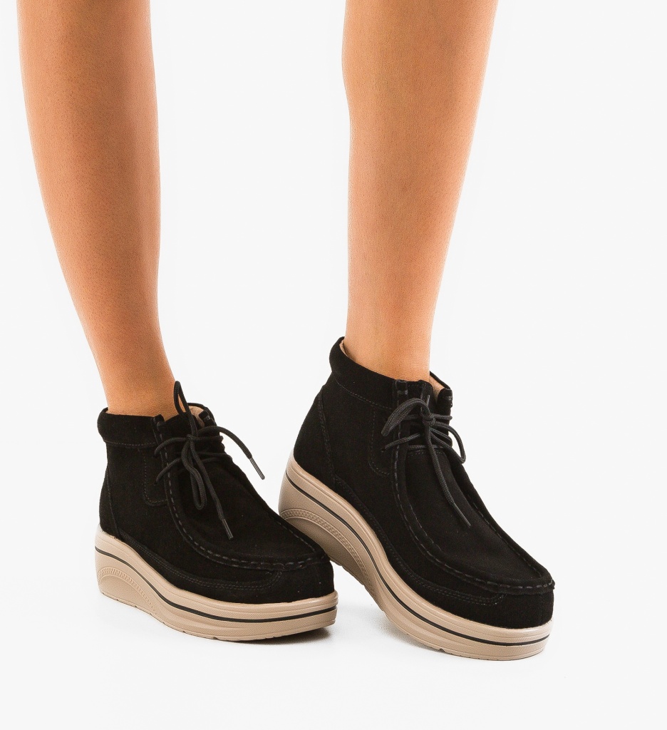 Ghete Dama Janne Negre - Confort si Stil Casual