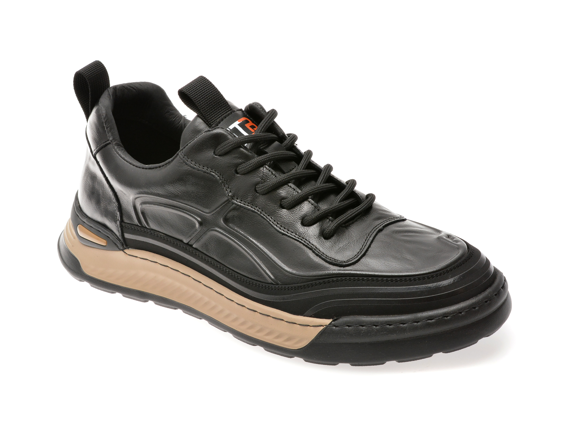 Pantofi Bite The Bullet negri din piele naturală
