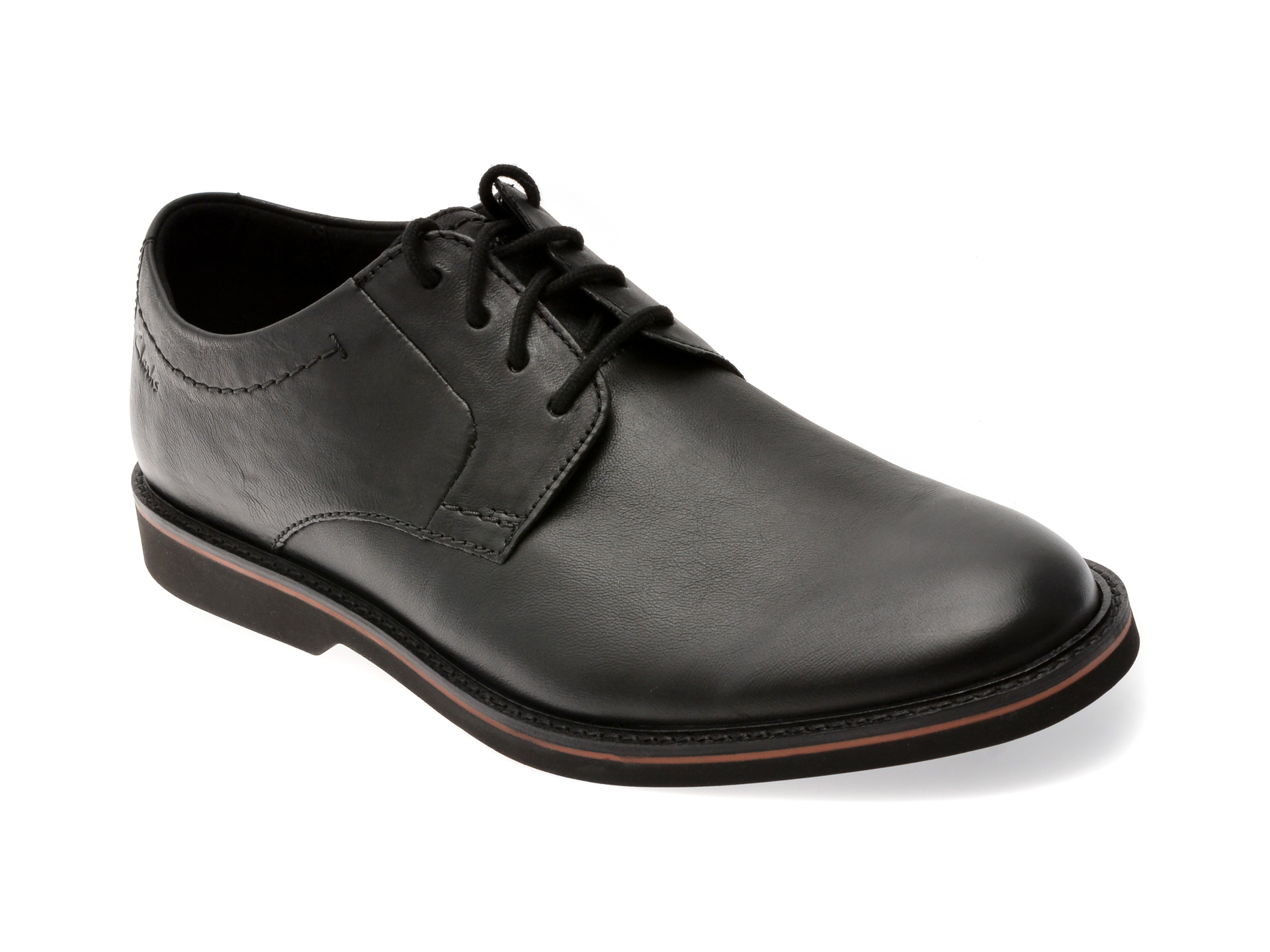 Pantofi Clarks Atticus negri din piele naturală