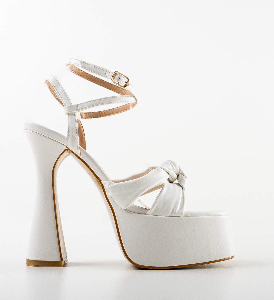 Sandale Ardde Albe cu Toc | Eleganță Maximă - imagine 4