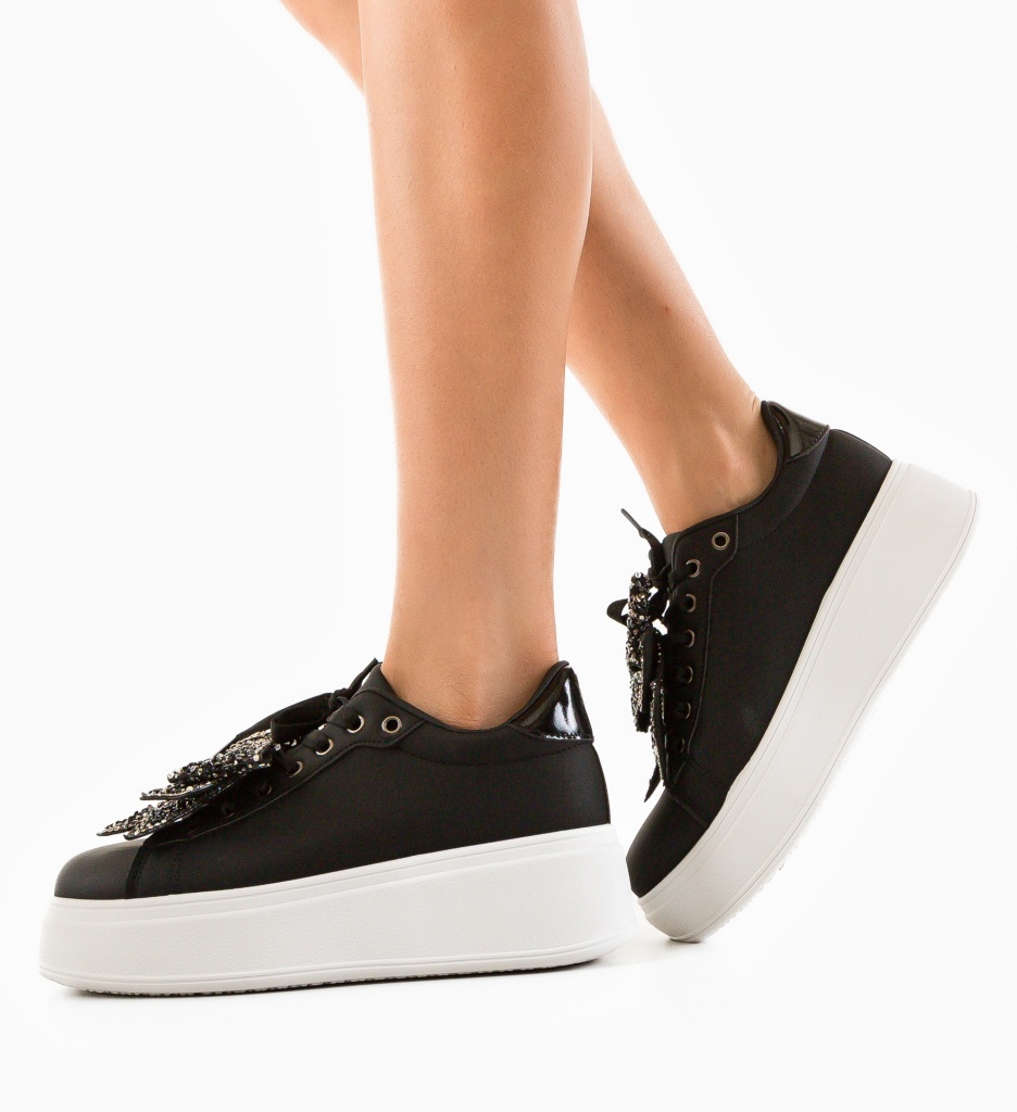 Sneakers Dama Akerman Negri | Confort și Stil - imagine 4
