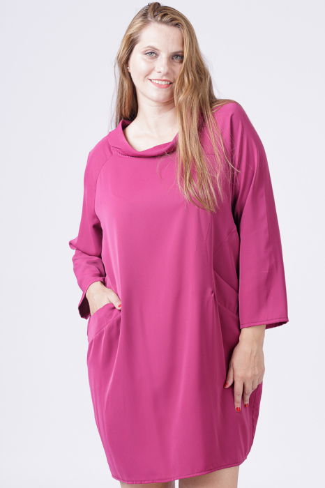 Rochie Mov Shopika cu Buzunare - Eleganță & Confort