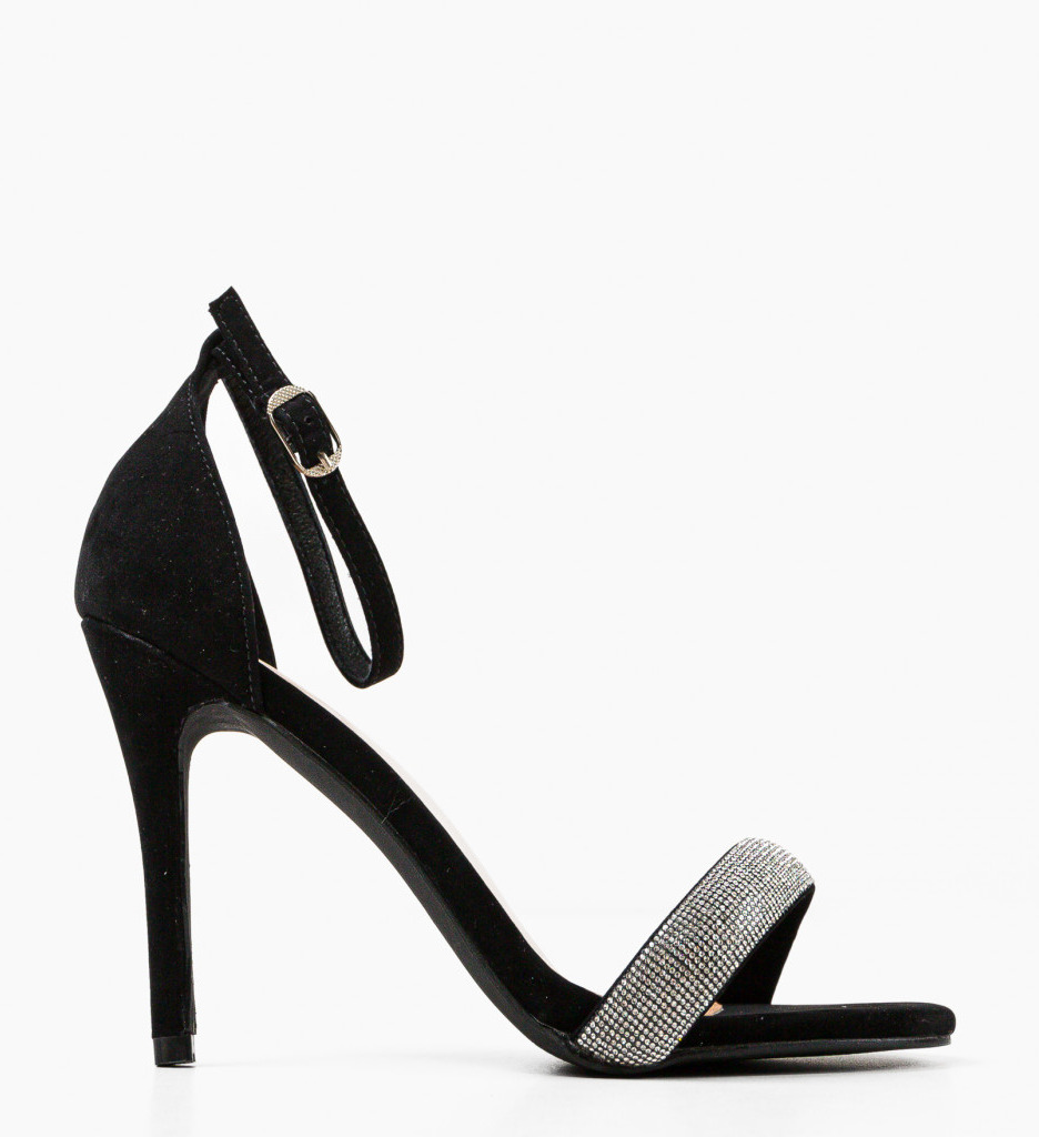 Sandale Uleanu Negre | Toc Elegant si Comod - imagine 5