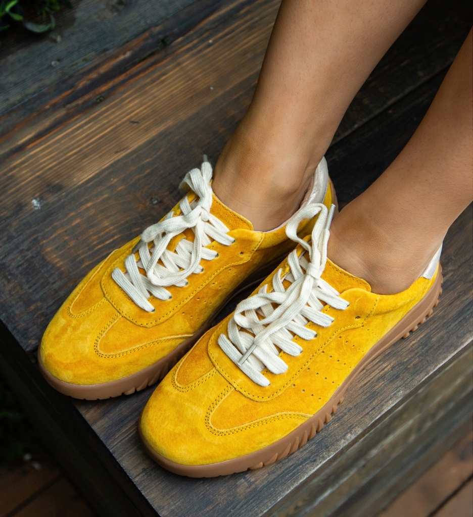 Sneakers Dama Nygery Galbeni - Confort Stilat - imagine 5