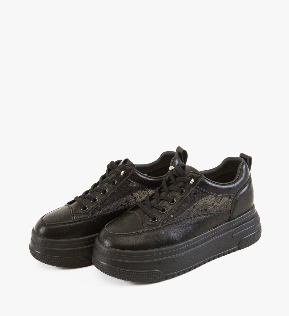 Sneakers Royal Negri Dama | Stil Urban Confortabil - imagine 6