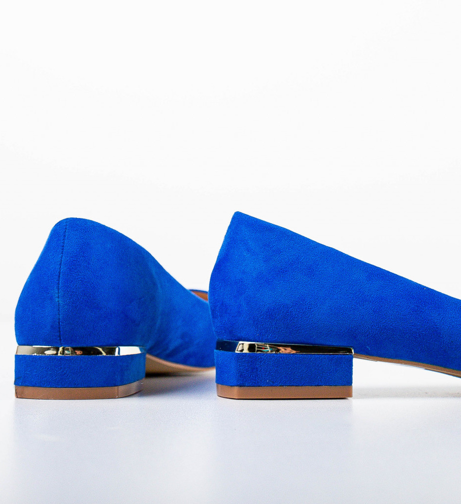 Pantofi Dama Albastri cu Toc Eleganți - imagine 7
