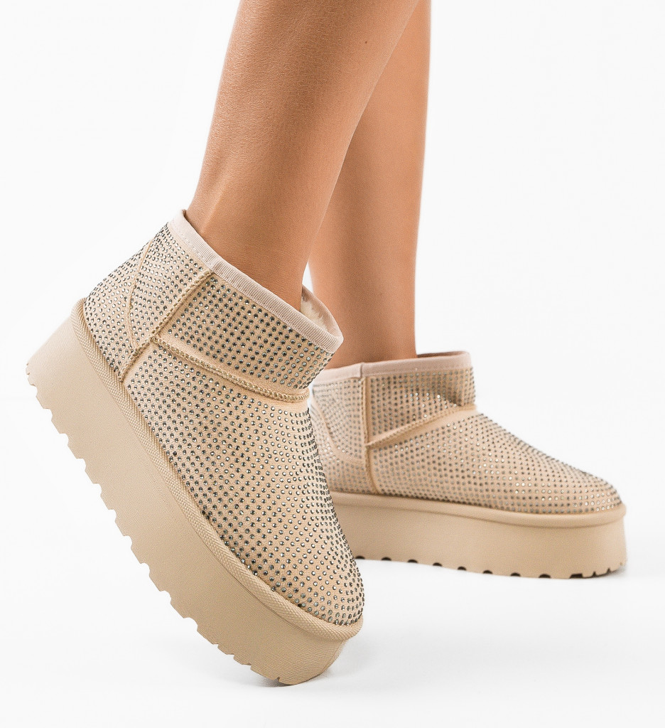 Cizme tip Ug Oliv Bej | Confort și Stil - imagine 2