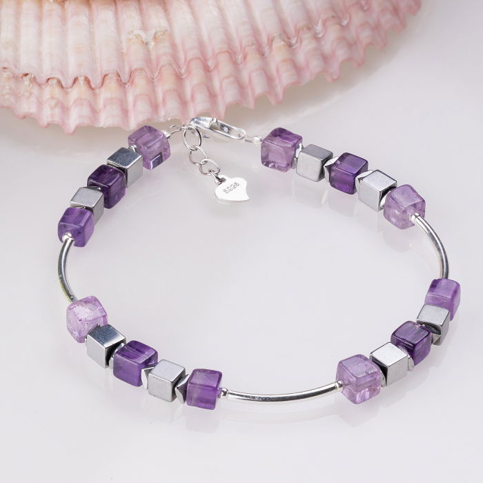 Brățară Eleganta Argint & Ametist | Maia Colt