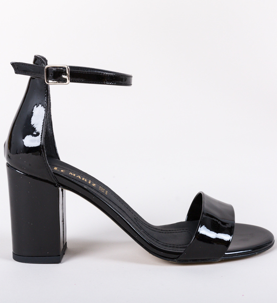 Sandale Mariz Negre cu Toc - Eleganță Maximă