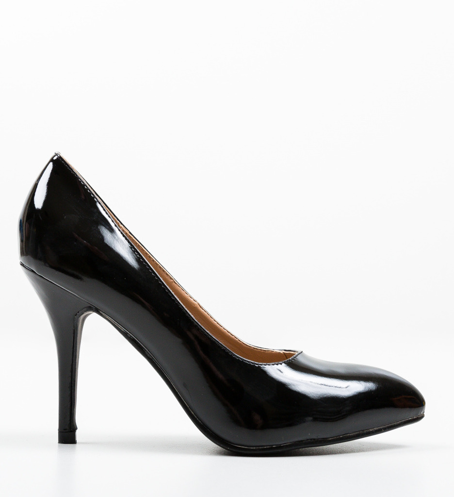 Pantofi Eleganți cu Toc Rura Negri - imagine 5