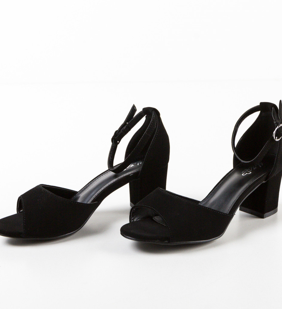Sandale Bride Negre cu Toc - Stil și Rafinament - imagine 4