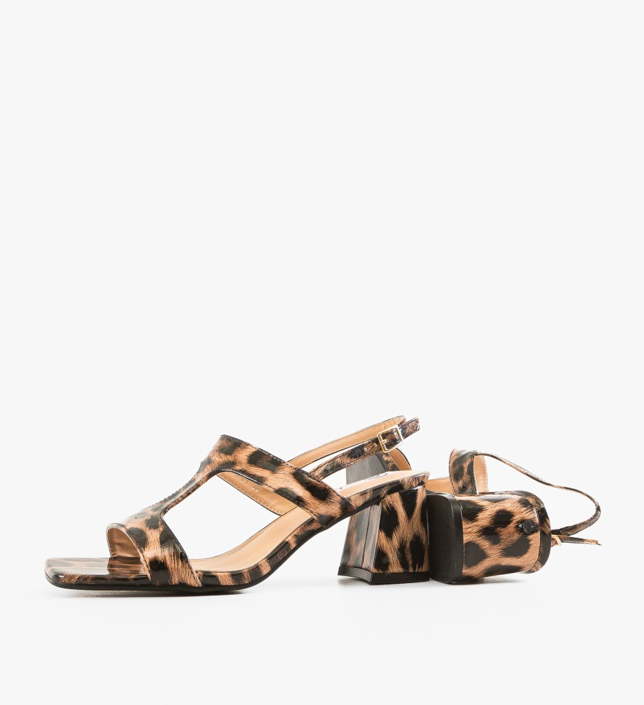 Sandale Toc Sufyan Animal Print | Eleganță - imagine 5