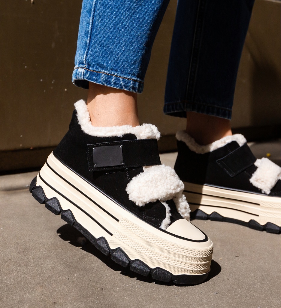Sneakers Dama Ojuh Negri - Confort și Stil - imagine 4