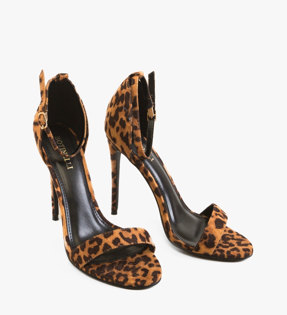 Sandale Animal Print cu Toc Elegant - imagine 6