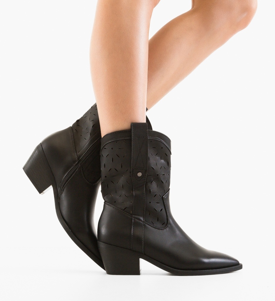 Botine Dama Mich Negre - Eleganță și Confort