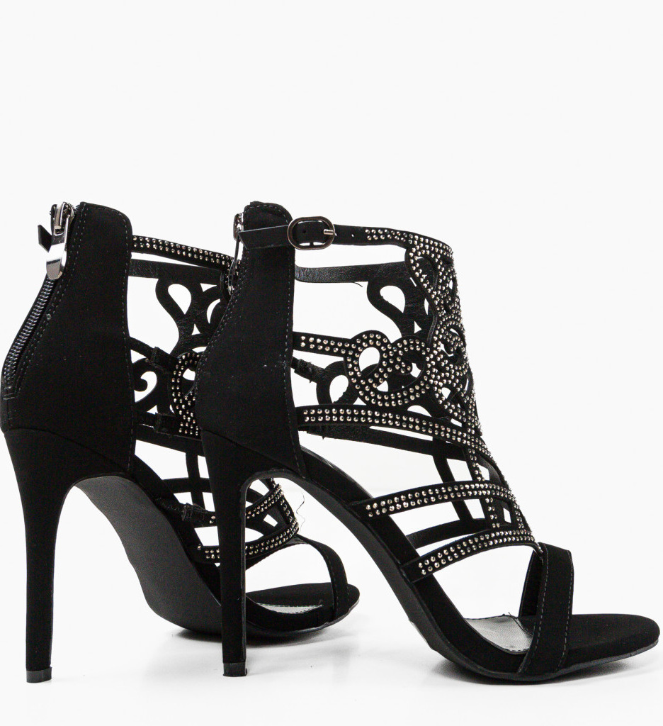 Sandale cu Toc Rocky Negre - Design Impunător - imagine 5