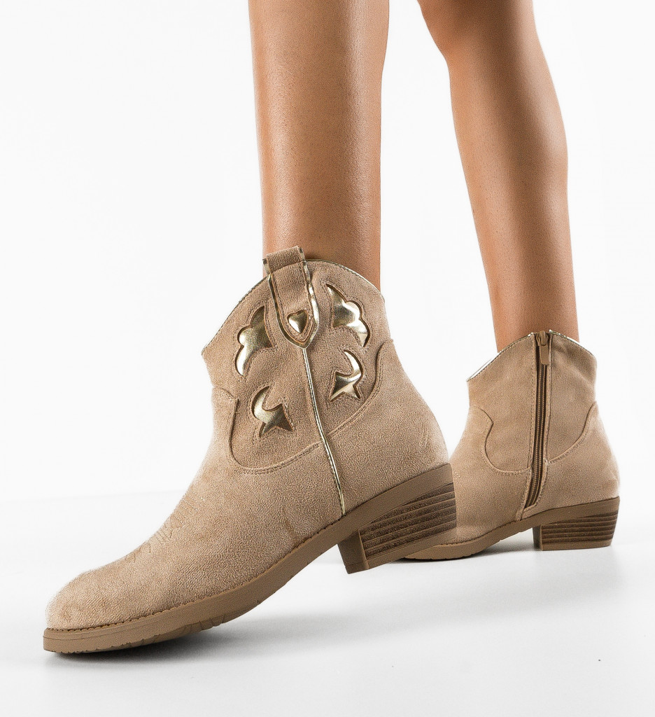 Botine Dama Sangpo Bej - Eleganță și Confort - imagine 3