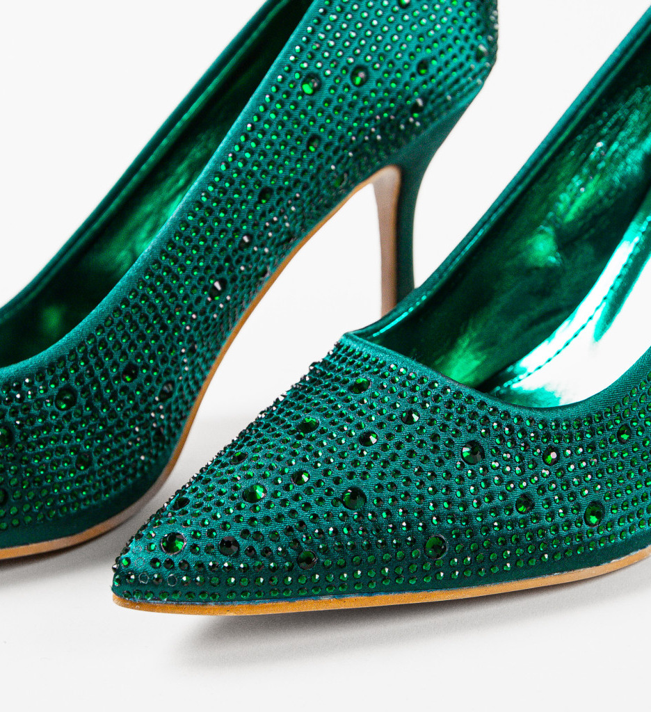 Pantofi cu Toc Frazer Verzi | Eleganță - imagine 5