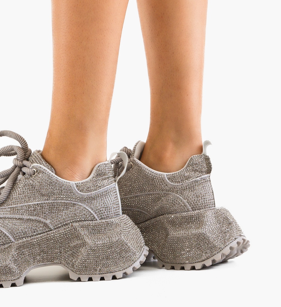 Sneakers Dama Juanita Argintii - Stil și Confort - imagine 5