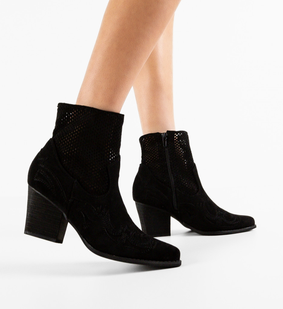 Botine Dama Unoqua Negre - Eleganță și Confort - imagine 3