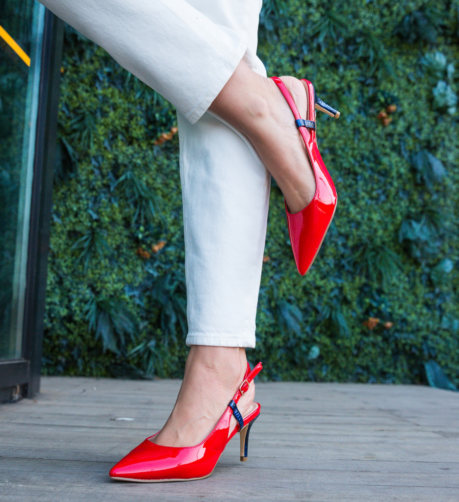 Pantofi Haraj Rosii - Stil Urban Eleganți - imagine 3