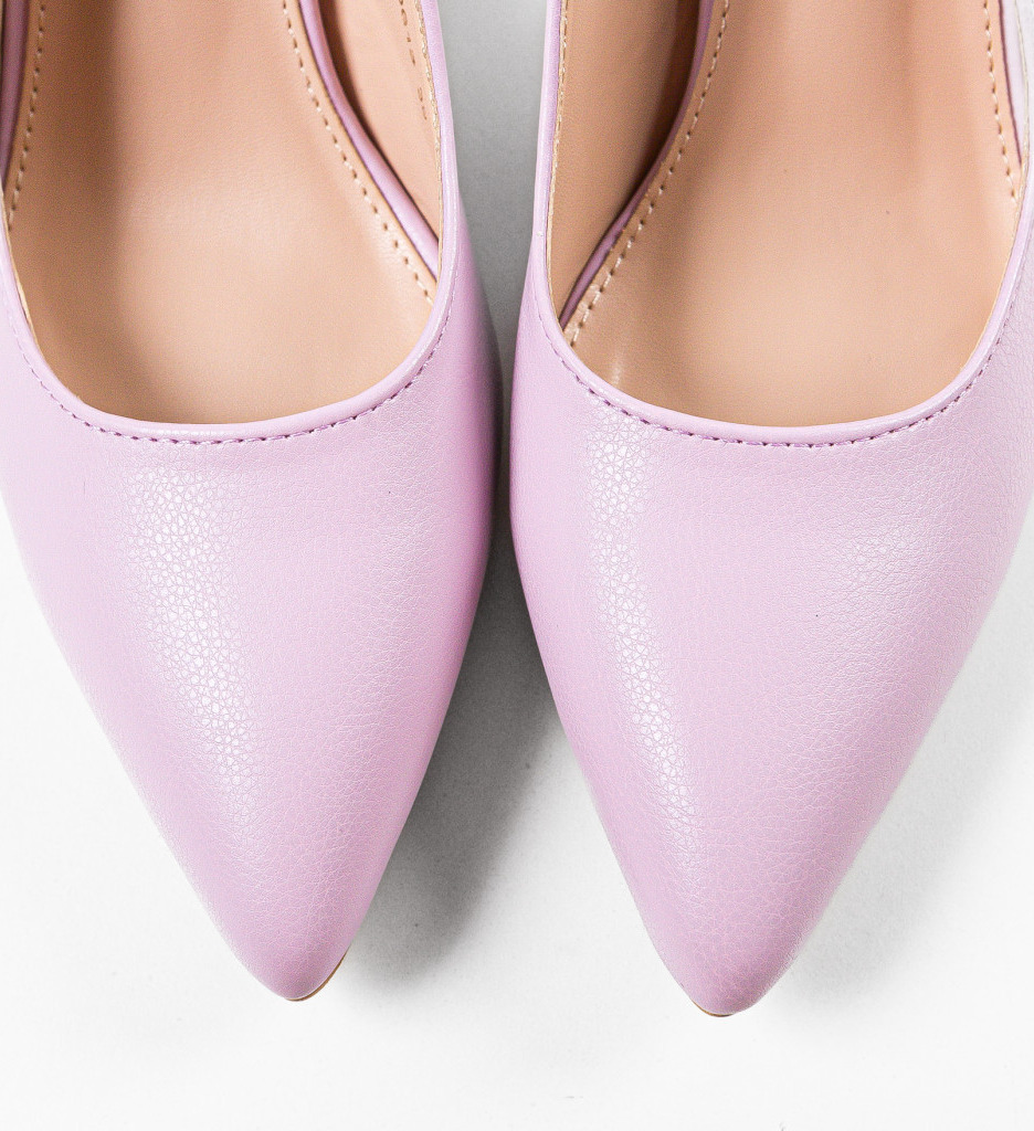 Pantofi cu toc Soka Mov - Eleganță și Stil - imagine 8