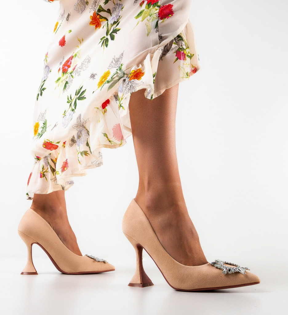 Pantofi cu Toc Bej Luja | Eleganță Versatilă - imagine 2