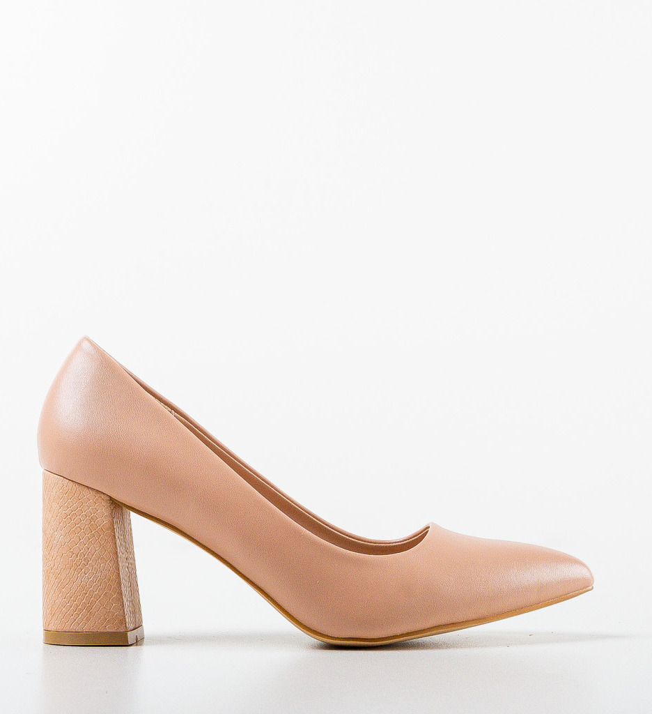 Pantofi Gemide Nude | Eleganță și Stil - imagine 4