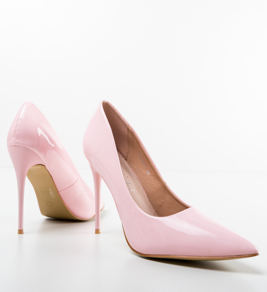 Pantofi Telio Roz Eleganți cu Toc - imagine 8