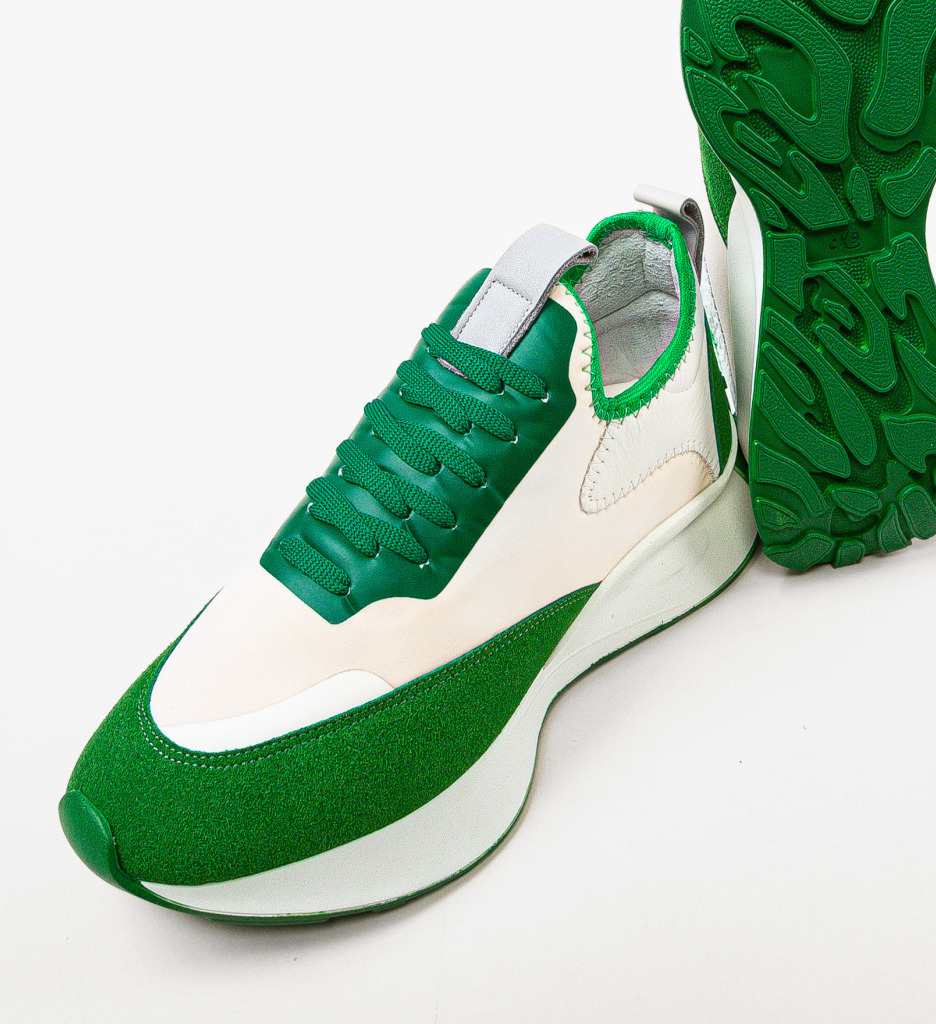 Sneakers Dama Londan Verzi - Confort și Stil - imagine 7