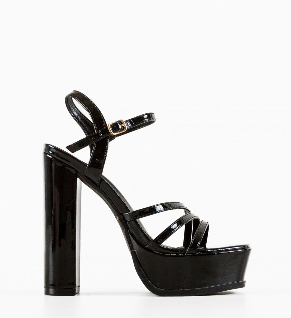 Sandale Toc Moran Negre | Eleganță și Stil - imagine 6