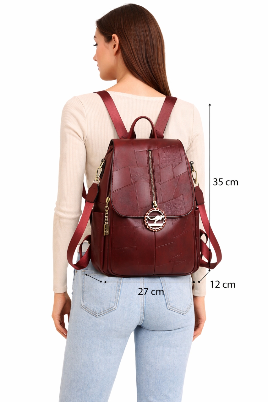 Rucsac Dama Picadili Auralie GT3596 Bordo Piele Ecologica - imagine 2