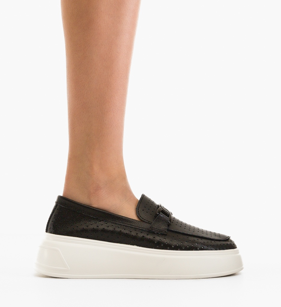 Pantofi Casual Lezzer Negri, Eleganță și Confort - imagine 4