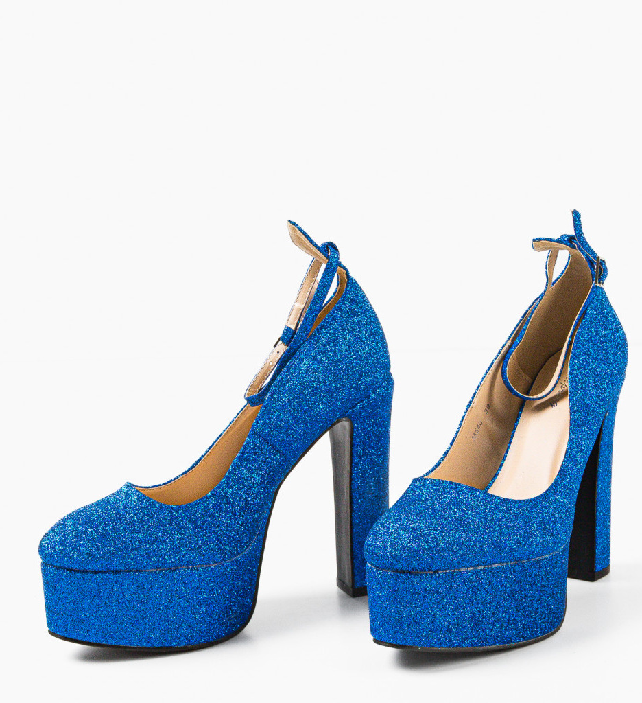 Pantofi Ned Albastri cu Toc - Eleganță și Stil - imagine 3