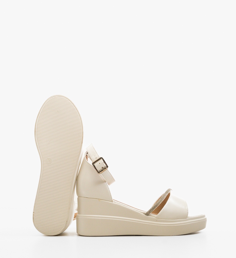 Sandale Dama Holt Albe | Eleganță și Stil - imagine 2