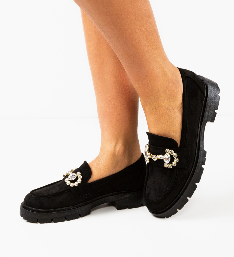 Pantofi Shania Negri - Eleganță Casual Confortabilă - imagine 3