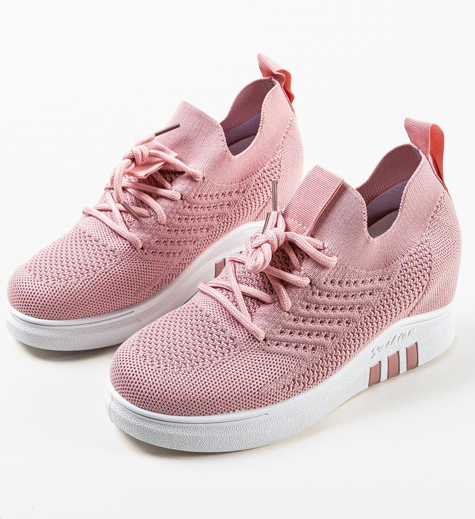 Sneakers Staplic Dama Roz - Confort Sport - imagine 3