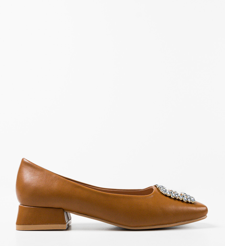 Pantofi Dama Christopher Camel cu Toc Eleganti - imagine 4