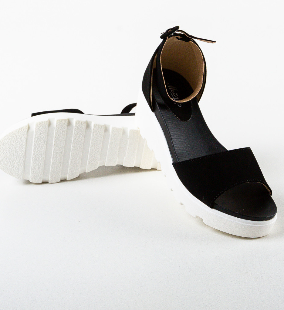 Sandale Platforme Leonida Negre | Stil Confortabil - imagine 7