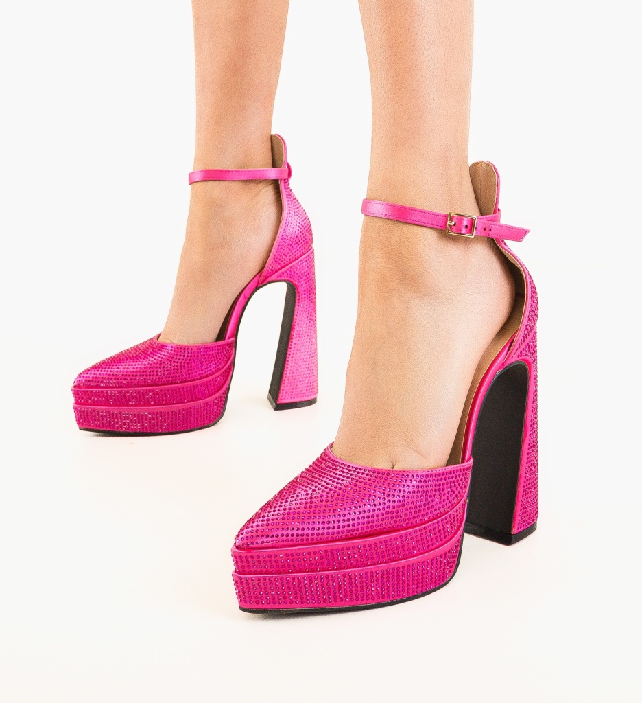 Pantofi cu Toc Apoor Fuchsia - Eleganță și Stil - imagine 3