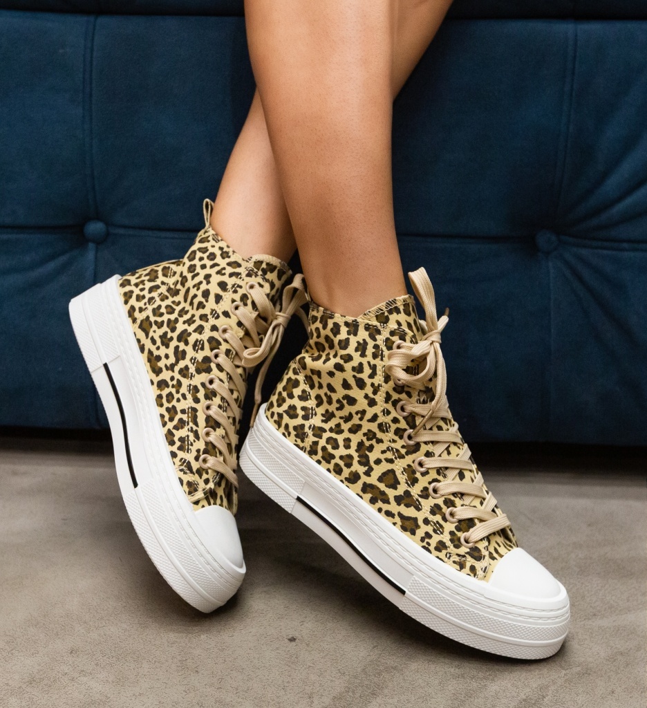 Sneakers Dama Sketty Print Comod & Modern - imagine 2