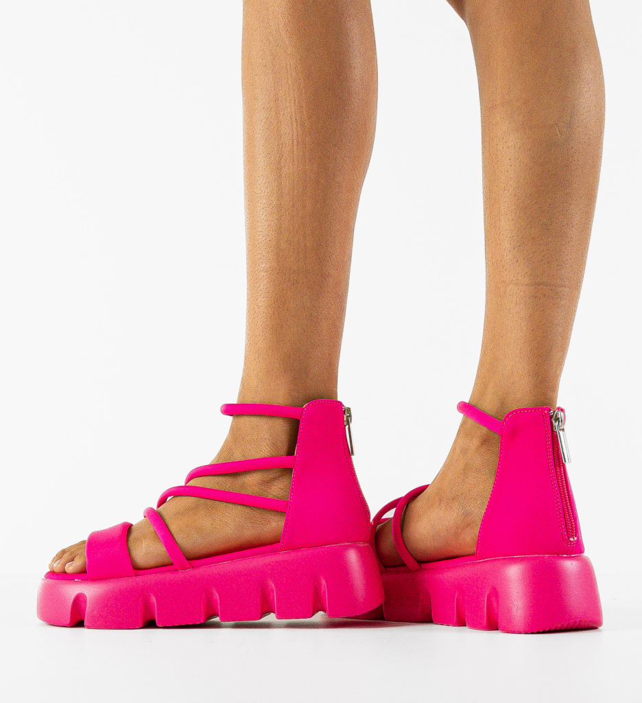 Sandale Dama Xlendi Fuchsia | Eleganță și Stil - imagine 3