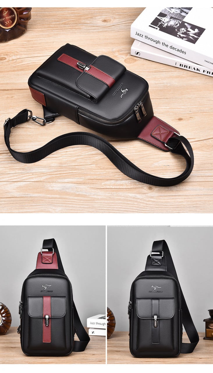 Geanta Barbati Delis Apolo GT2214 Negru/Rosu - imagine 4