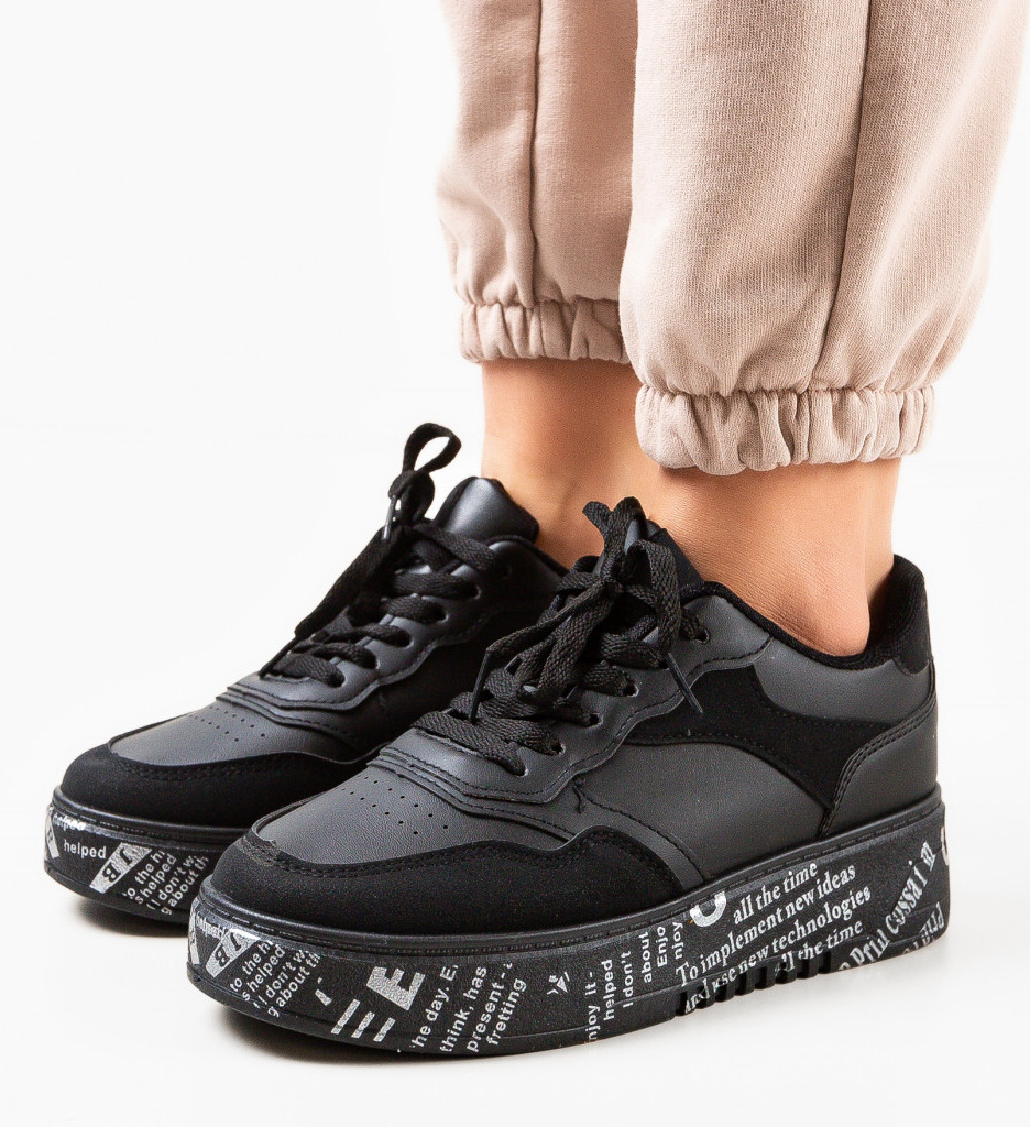 Sneakers Dama Diaz Negri | Stil Urban si Confort - imagine 2